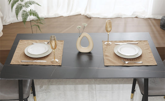 Toalha de mesa com linhas cruzadas castanho - BOD HOME