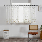 Cortina Tule Bordada com Flores Delicadas-um par - BOD HOME