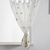 Cortina Tule Bordada com Flores Delicadas-um par - BOD HOME