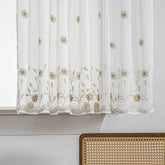 Cortina Tule Bordada com Flores Delicadas-um par - BOD HOME