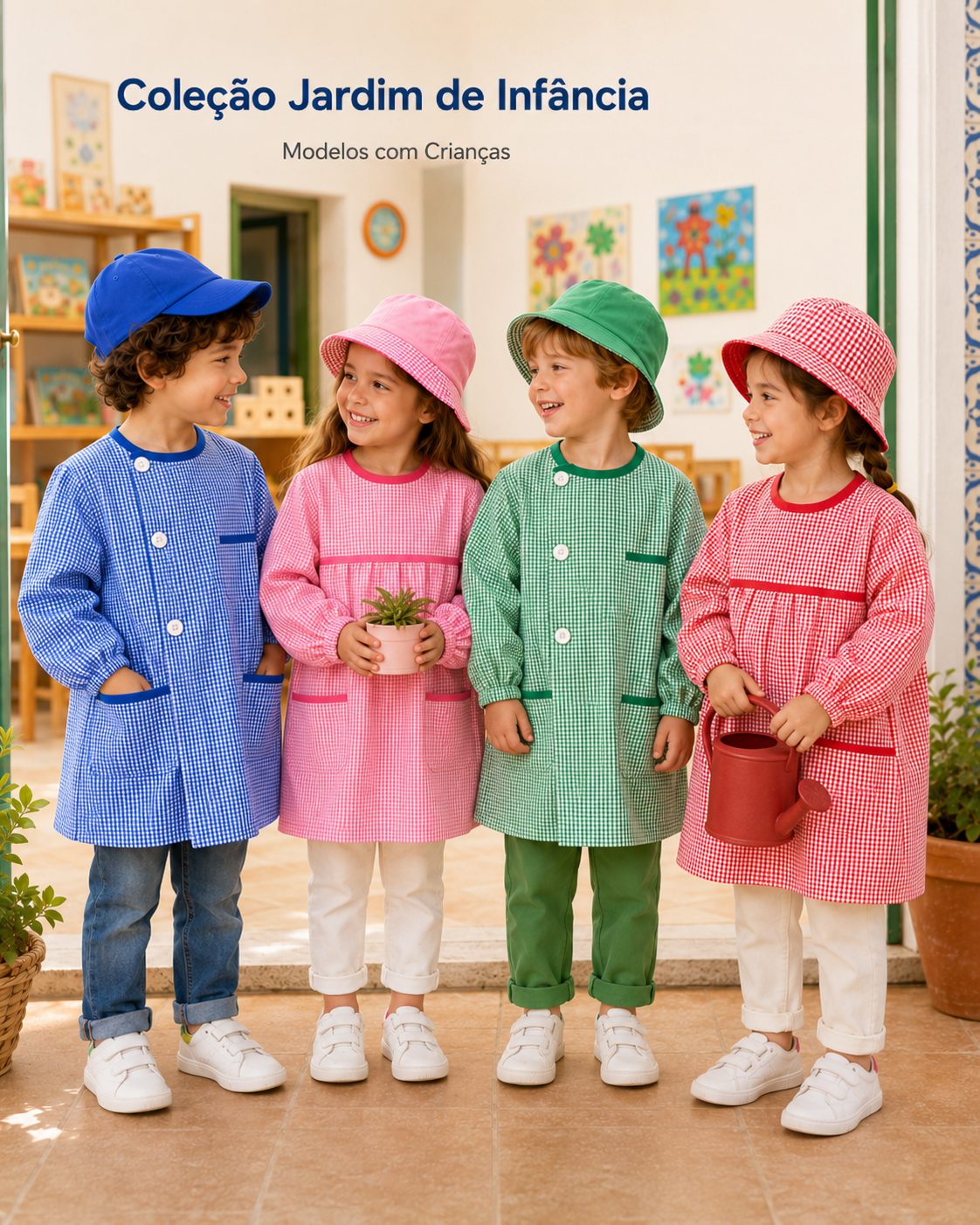 Uniforme de niño de jardín de infantes azul