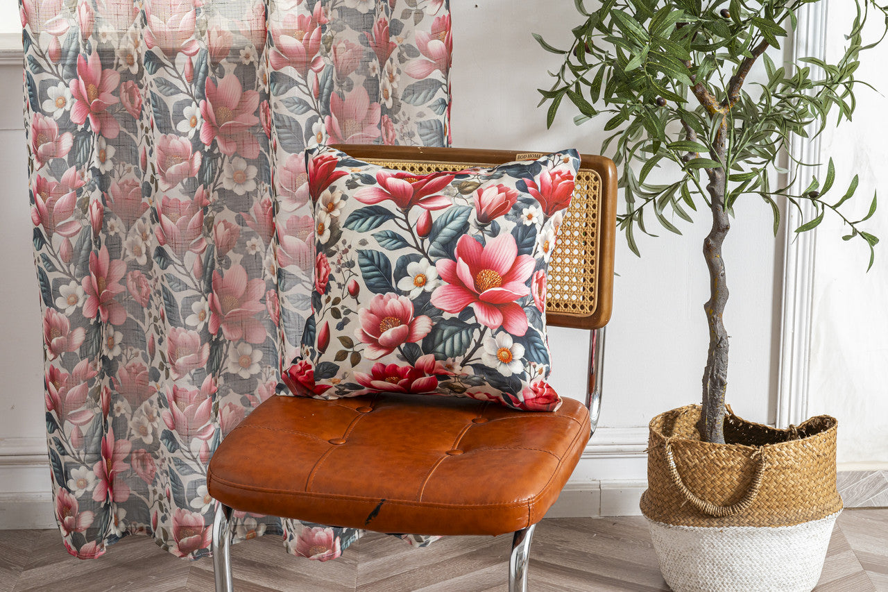 Capa Almofada com Estampa Floral 45*45cm - BOD HOME