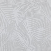 Cortina Translucido Estampada de Folhas Delicadas Branca- BOD HOME