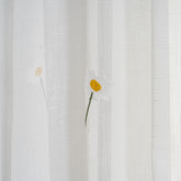 Cortina Tule Bordada com Margaridas-um par - BOD HOME