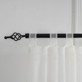 Cortina Tule Bordada com Borboletas Castanhas-um par - BOD HOME