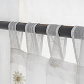 Cortina Tule Bordada com Flores Delicadas-um par - BOD HOME