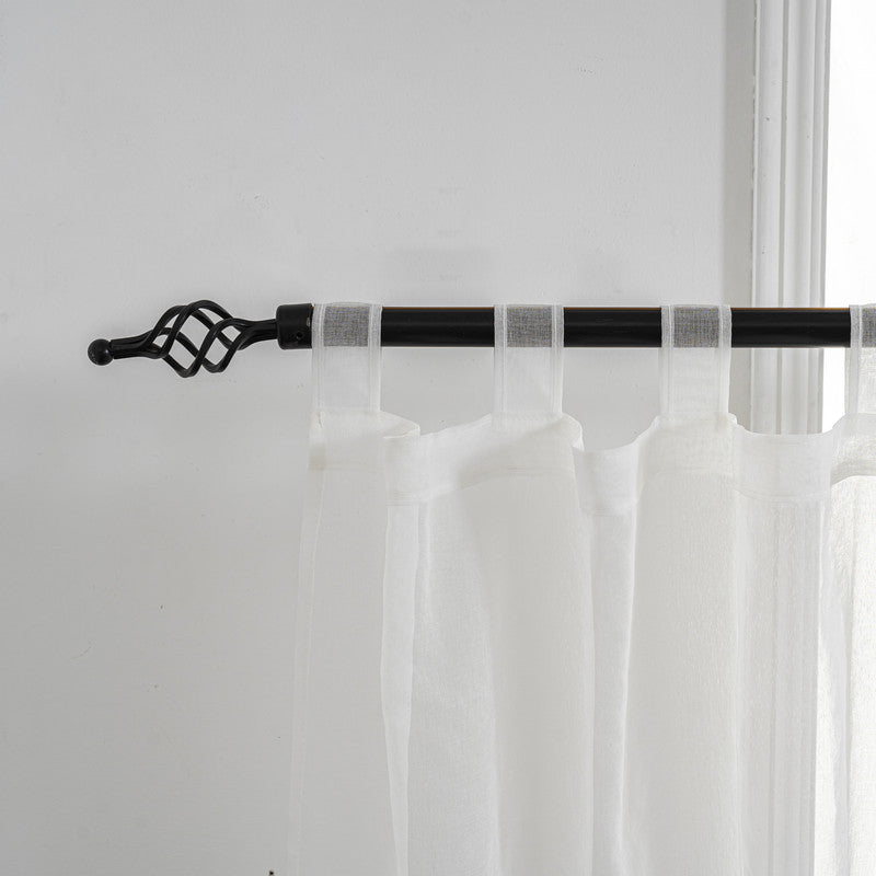 Cortina Tule Bordada com Flores do Cesto-um par - BOD HOME