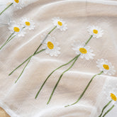 Cortina Tule Bordada com Margaridas-um par - BOD HOME