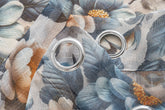 Cortina de Linho com Estampa Floral Azul 140*260cm-Individual - BOD HOME