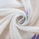 Cortina Tule Bordada com Bouquet de Lavanda-um par - BOD HOME