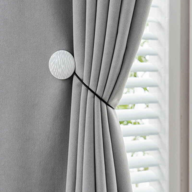 1PC Amarra Magnética Quadrada de Cortina com Padrão de Espiral- BOD HOME