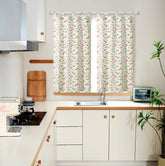 Cortina de Cozinha com Estampa de Flores de Primavera Individual - BOD HOME