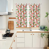 Cortina de Cozinha com Estampa de Frutas Vermelhas Individual - BOD HOME