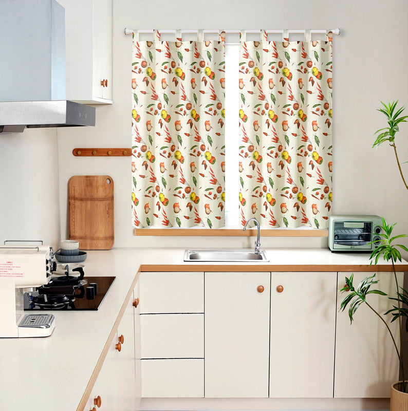 Cortina de Cozinha com Estampa de Vegetais Individual - BOD HOME