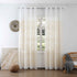 Cortina Bordada com Folhas Elegantes Amarelo 140*260CM-Individual- BOD HOME