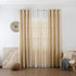 Cortina Jacquard com Bordado de Folhas Elegantes Amarelo 140*260CM-Individual- BOD HOME