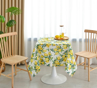 TOALHA DE MESA ANTI-NÓDOA  COM ESTAMPA DE LIMÕES QUADRADA - BOD HOME