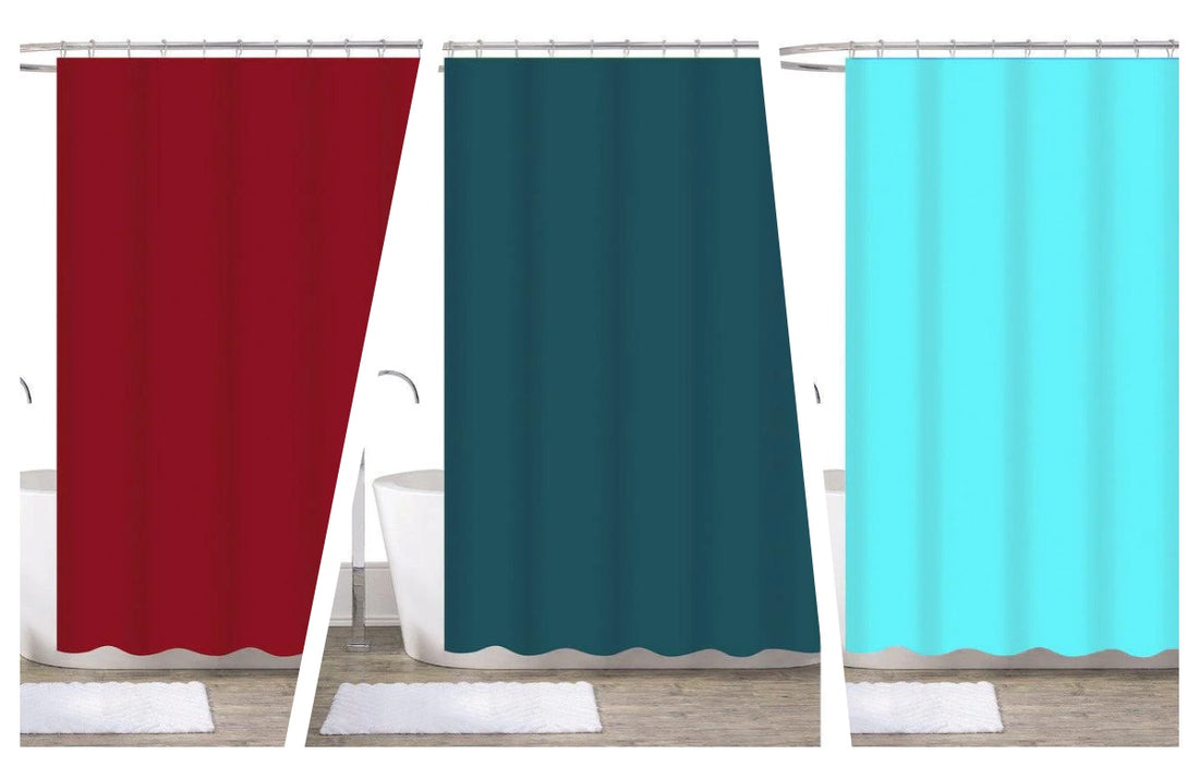 1 Pack de 3 Cortina de Duche Liso 180*180cm 002