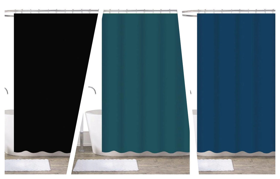 1 Pack de 3 Cortina de Duche Liso 180*180cm 004