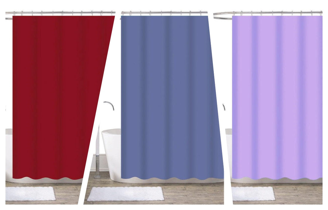 1 Pack de 3 Cortina de Duche Liso 180*180cm 005