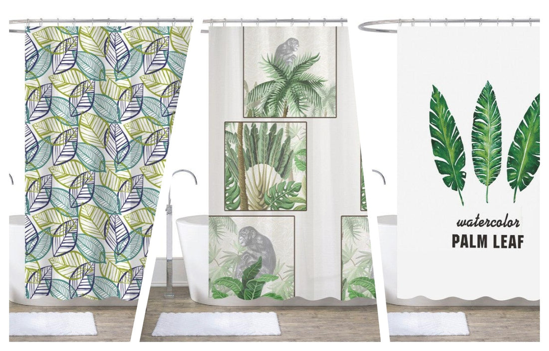 1 Pack de 3 Cortina De Duche Estampada 180*180cm 001