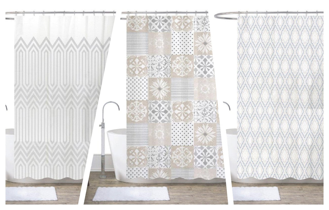 1 Pack de 3 Cortina De Duche Estampada 180*180cm 004