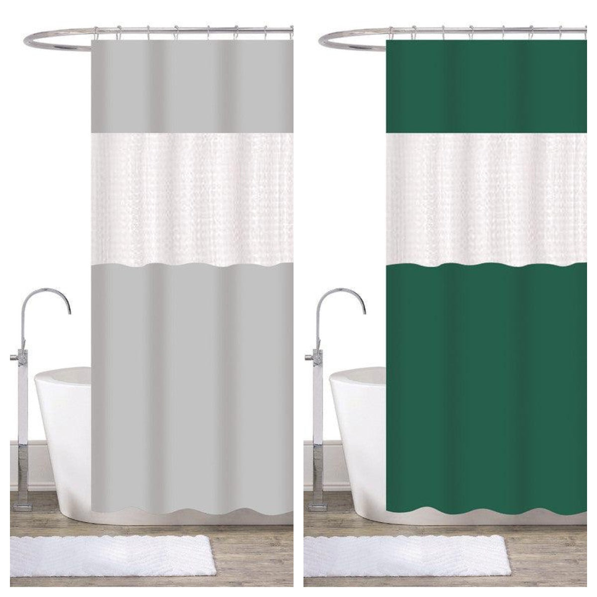 1 Pack de 2 Cortina De Duche Em Patchwork 180*180cm 004
