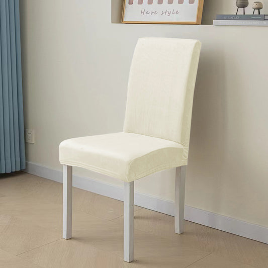 Capa Cadeira Veludo Ajustavel Branco Marfim - BOD HOME