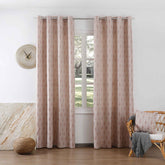 Cortina Jacquard com Bordado de Folhas Elegantes Vermelho 140*260CM-Individual- BOD HOME