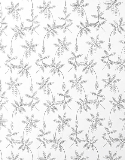 Cortina Bordado com Folhas Outonais Cinza 140*260CM-Individual- BOD HOME