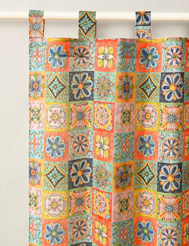 Cortina de Cozinha com Estampa de Flores Variadas Individual - BOD HOME