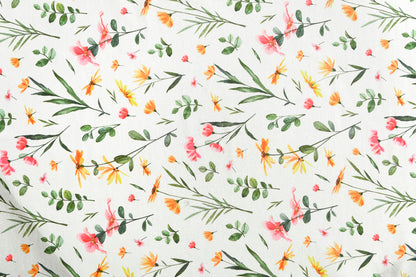 Cortina de Cozinha com Estampa de Flores de Primavera Individual - BOD HOME