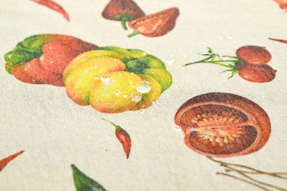 TOALHA DE MESA ANTI-NÓDOA  COM  ESTAMPA DE VEGETAIS QUADRADA - BOD HOME