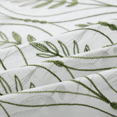 Cortina Bordada com Folhas Elegantes Verde 140*260CM-Individual- BOD HOME