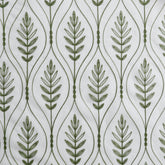 Cortina Bordada com Folhas Elegantes Verde 140*260CM-Individual- BOD HOME