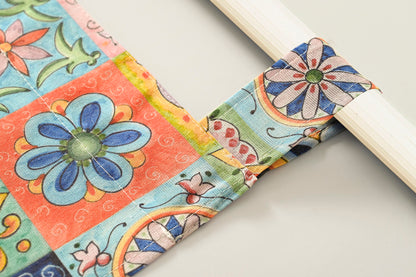 Cortina de Cozinha com Estampa de Flores Variadas Individual - BOD HOME