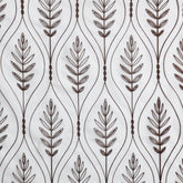 Cortina Bordada com Folhas Elegantes Castanho 140*260CM-Individual- BOD HOME