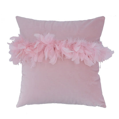 Cojín Liso Plumas Rosa 45*45cm