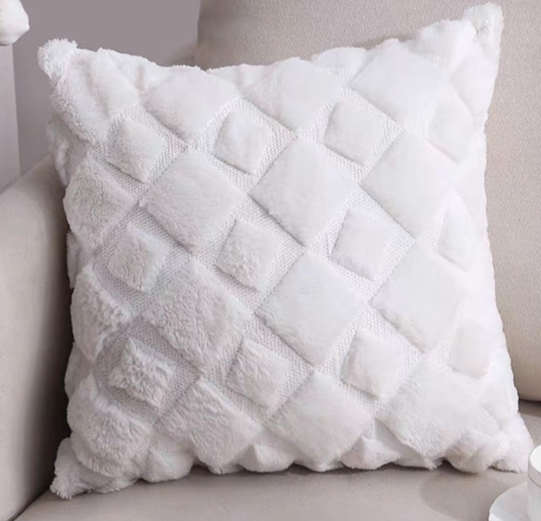 Cojín Pompones Blanco 45*45cm