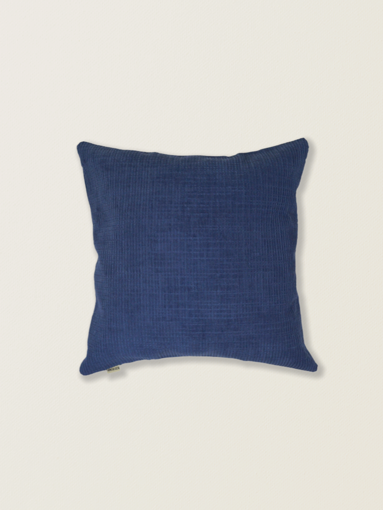 Funda de cojín de chenilla azul oscuro. Tamaño aproximado: 45*45 cm