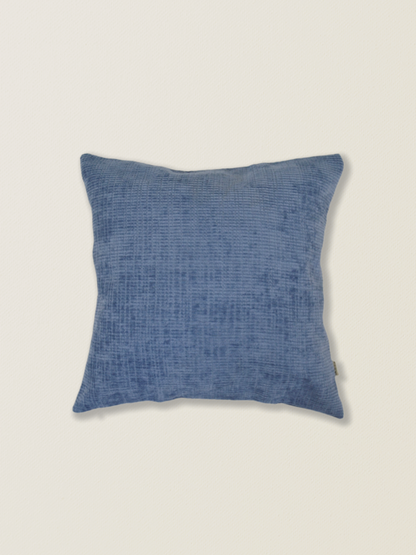 Funda de cojín de chenilla azul t.aprox:45*45cm