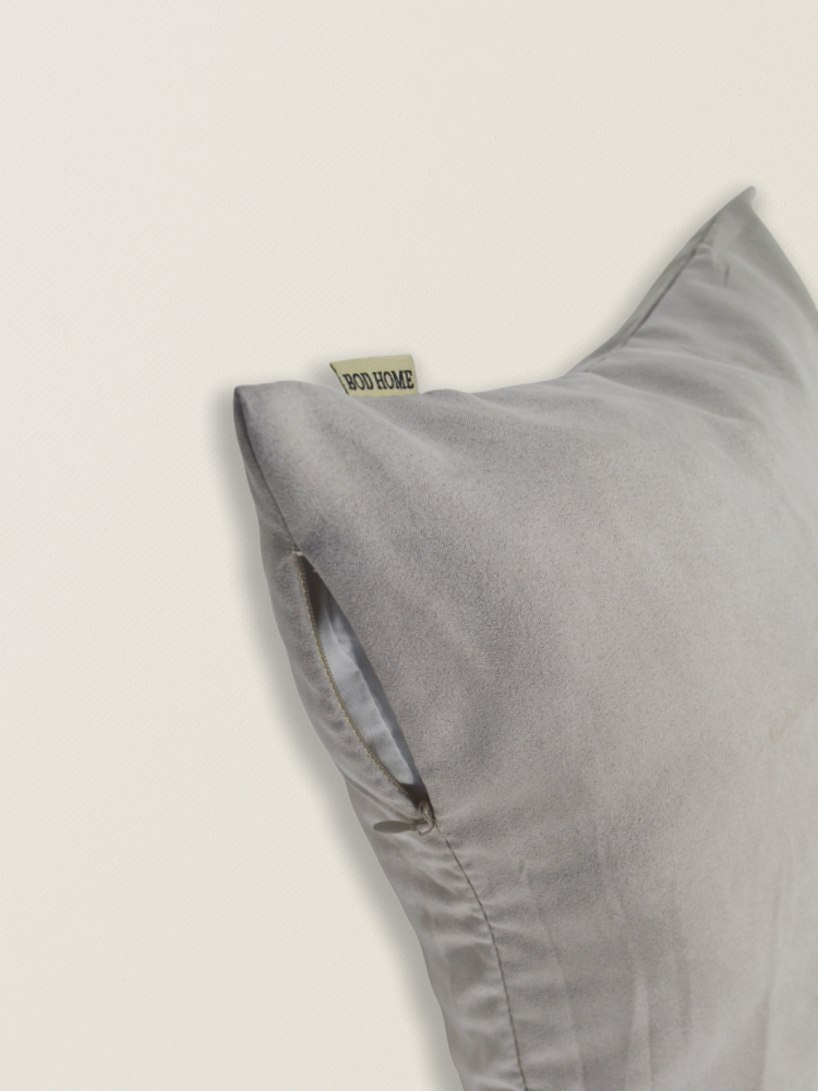 Funda de cojín de ante gris claro aprox: 45*45 cm