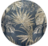 Capa de Almofada com Folhas Elegantes Azul Escuro - BOD HOME