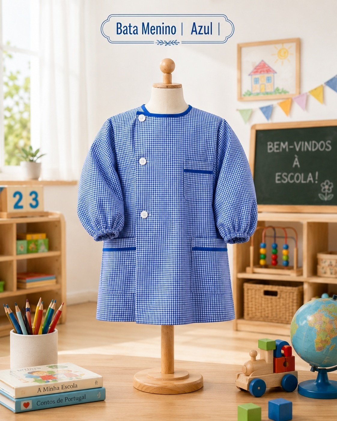 Uniforme de niño de jardín de infantes azul
