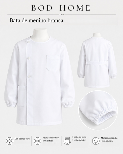 Uniforme de niño de jardín de infantes blanco