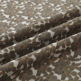 Cortina Jacquard com Estampa de Flores Castanha Escura 140*260CM-Individual- BOD HOME