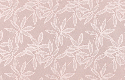 Cortina Jacquard com Estampa de Folhas Outono Rosa Clara 140*260CM-Individual- BOD HOME