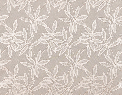 Cortina Jacquard com Estampa de Folhas Outono Castanha 140*260CM-Individual- BOD HOME