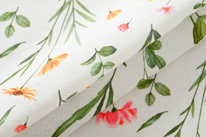 Cortina de Cozinha com Estampa de Flores de Primavera Individual - BOD HOME