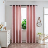 Cortina Jacquard Brilhante Rosa-pêssego com Design de Ondas 140x260cm-Individual - BOD HOME